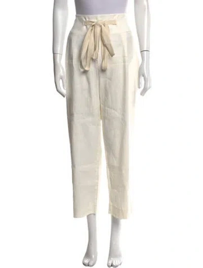 Pre-owned Cult Gaia Straight Leg Pants In White