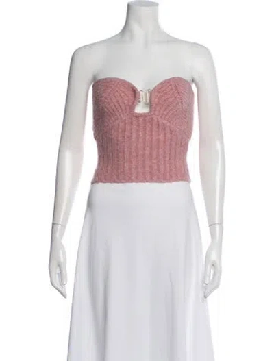 Pre-owned Cult Gaia Strapless Crop Top W/ Tags In Pink