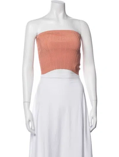 Pre-owned Cult Gaia Strapless Crop Top W/ Tags In Pink