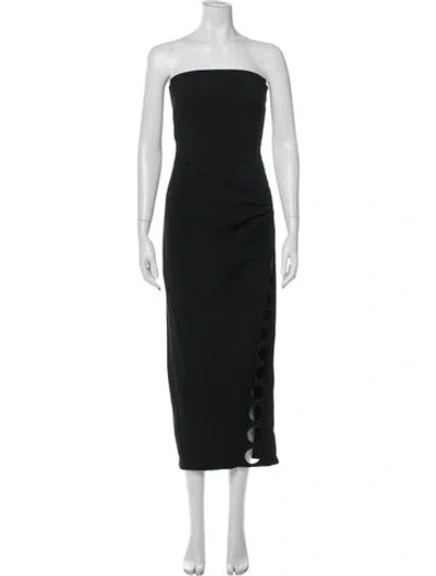 Pre-owned Cult Gaia Strapless Midi Length Dress In Black