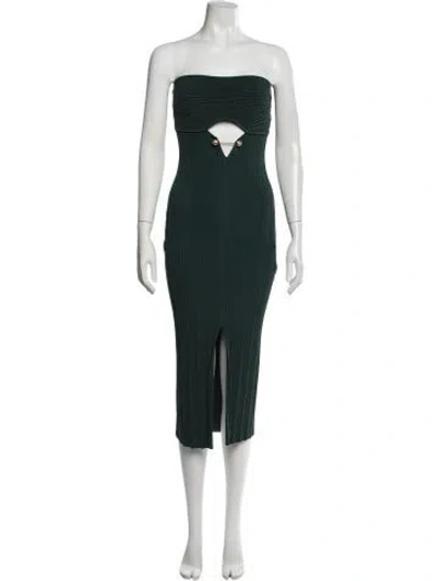 Pre-owned Cult Gaia Strapless Midi Length Dress In Green