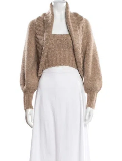 Pre-owned Cult Gaia Strapless Sweater In Brown