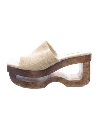 Pre-owned Cult Gaia Straw Espadrilles In Neutral