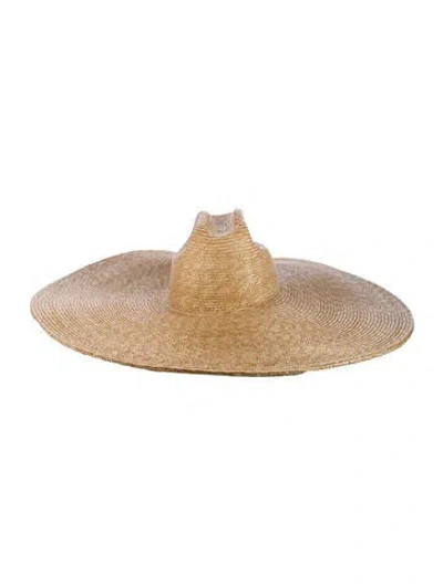 Pre-owned Cult Gaia Straw Floppy Sun Hat In Neutral