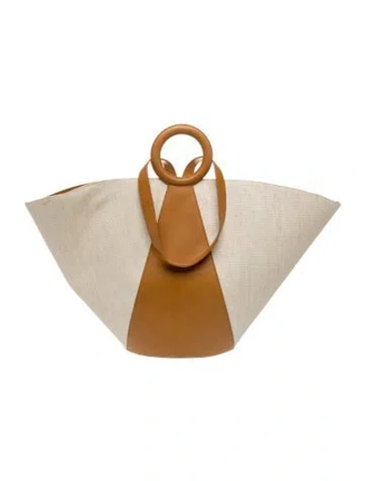 Pre-owned Cult Gaia Straw Top Handle Bag In Neutrals