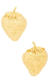 Cult Gaia Strawberry Earring In Metallic Gold