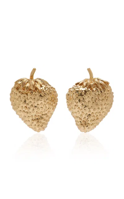 Cult Gaia Strawberry Gold-tone Earrings