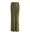 Cult Gaia Stretch-silk Chantel Slip Maxi Skirt In Green