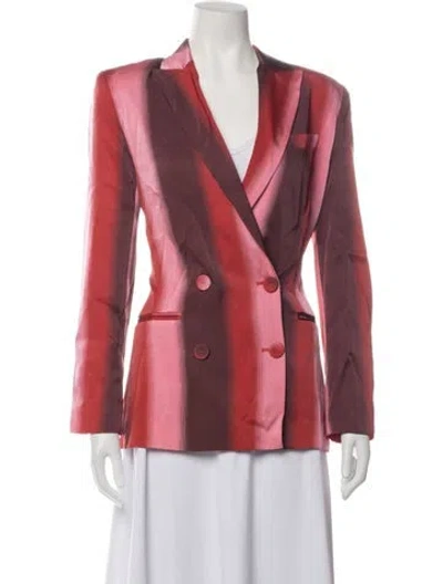 Pre-owned Cult Gaia Striped Blazer In Pink