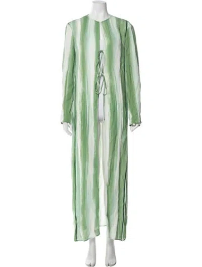 Pre-owned Cult Gaia Striped Jacket In Green