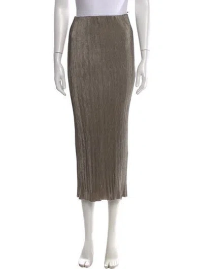 Pre-owned Cult Gaia Striped Midi Length Skirt In Green