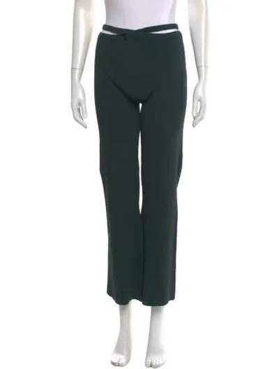 Pre-owned Cult Gaia Striped Wide Leg Pants In Green