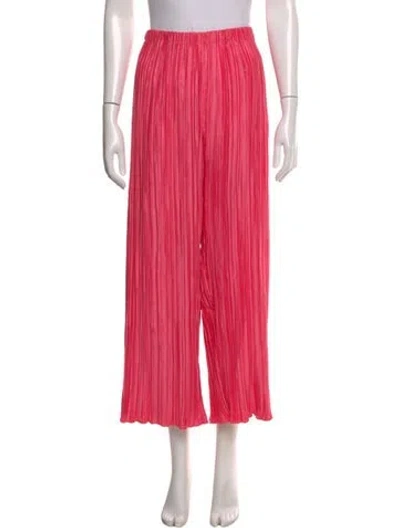 Pre-owned Cult Gaia Striped Wide Leg Pants In Pink