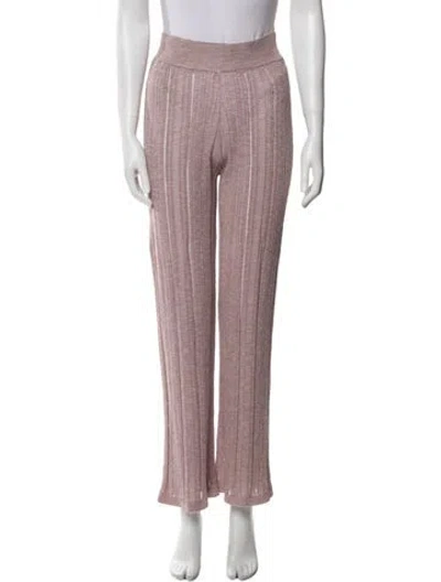 Pre-owned Cult Gaia Striped Wide Leg Pants In Purple
