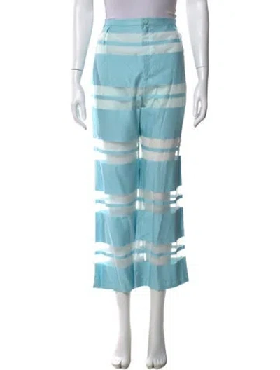 Pre-owned Cult Gaia Striped Wide Leg Pants W/ Tags In Blue