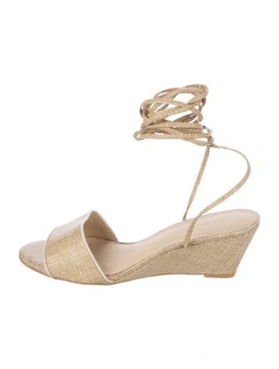 Pre-owned Cult Gaia Suede Sandals In Brown