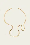 Cult Gaia Suni Choker In Brushed Brass