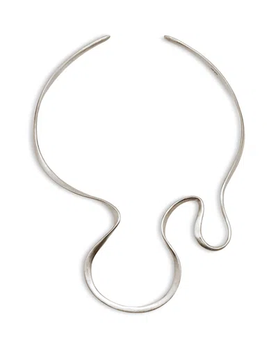 Cult Gaia Suni Structured Choker Necklace, 7.63 In Metallic