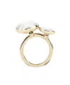 Cult Gaia Pearl Cluster Ring Quartet In Yellow