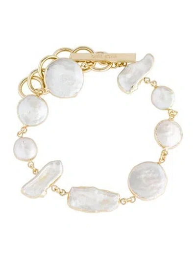 Pre-owned Cult Gaia Suri Pearl Anklet In Multi
