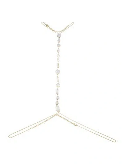 Pre-owned Cult Gaia Suri Pearl Body Chain In Multi