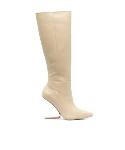 Cult Gaia Suspended-heel 105mm Long Boots In White