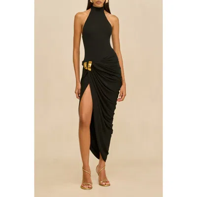 Cult Gaia Sutton Hardware-detail Ruched Midi Dress In Multi