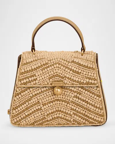 CULT GAIA SYBIL BEADED LEATHER CROSSBODY BAG