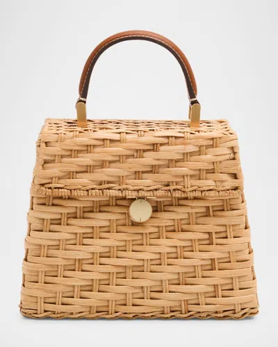 CULT GAIA SYBIL FLAP RATTAN CROSSBODY BAG