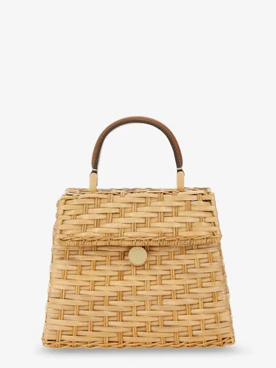 Cult Gaia Sybil Wicker Handbag In Sand