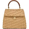 Cult Gaia Sybil Flap Rattan Crossbody Bag In Light Toasted Natural
