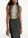 Cult Gaia Taraji Bead-embellished Tank Top In Metallic