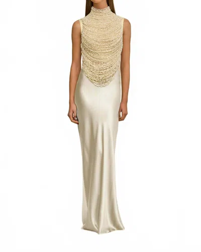 Cult Gaia Taraji Sleeveless Top In Pearl In Gold