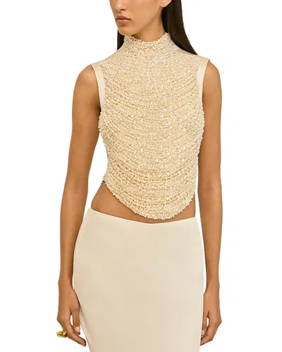 Cult Gaia Taraji Sleeveless Top In Neutral