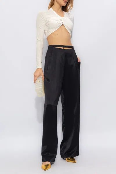 Cult Gaia ‘tasha' Satin Trousers In Black