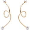 Cult Gaia Tazia Loop Drop Earrings In Gold