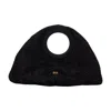 Cult Gaia Thais Top Handle Bag - Raffia - Black In Black