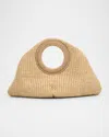 Cult Gaia Thais Woven Top-handle Bag In Brown