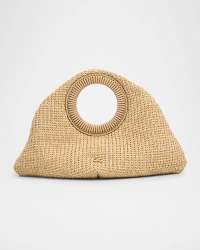 Cult Gaia Thais Woven Top-handle Bag In Brown