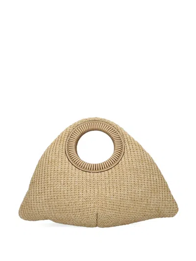 Cult Gaia Thais Woven Top-handle Bag In Neutral
