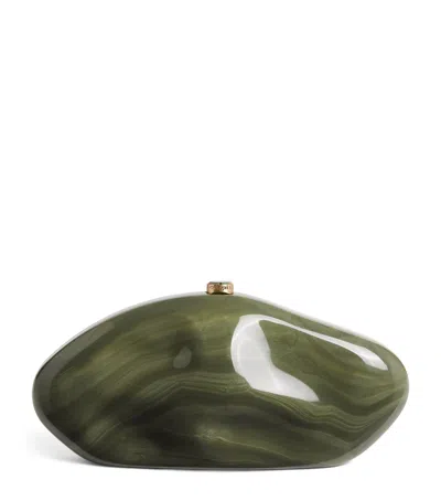 Cult Gaia The Caldera Clutch Bag In Green