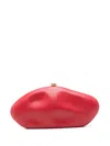 Cult Gaia The Caldera Leather Clutch Bag In Red
