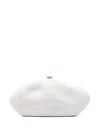 Cult Gaia The Caldera Leather Clutch Bag In White