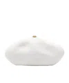 Cult Gaia The Caldera Leather Clutch Bag In White