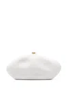 Cult Gaia The Caldera Leather Clutch Bag In White