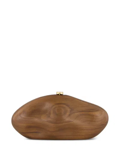 Cult Gaia The Caldera Clutch In Brown