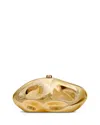 Cult Gaia Caldera Metallic Acrylic Clutch In Animal Print