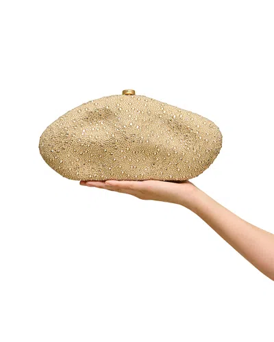 Cult Gaia The Caldera Crystal Clutch In Brown