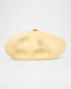 Cult Gaia The Caldera Leather Clutch Bag In Burro