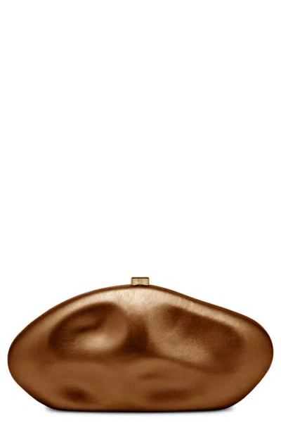 Cult Gaia The Caldera Leather Clutch In Pink